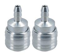AB Tools Euro Air Line Hose Quick Release Connector Coupler Barb With 8mm Hose Tail 2Pc