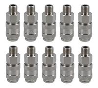 AB Tools Euro Air Line Quick Release Hose Coupler Connector 1/4 Bsp Male Thread 10Pc