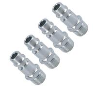 AB Tools Euro Air Line Quick Release Hose Fitting Connector 1/4 Bsp Male Thread 4Pc
