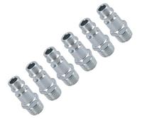 AB Tools Euro Air Line Quick Release Hose Fitting Connector 1/4 Bsp Male Thread 6Pc