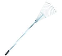 AB Tools Expanding Lawn Rake Soil Leaves Leaf Raker 15 Teeth 190 To 570mm Span