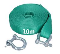 AB Tools Extra Long 10M Recovery Strap Tow Rope & Two Shackles 8T Towing 4X4 Off Road