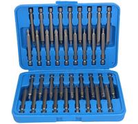 AB Tools Extra Long 75mm Screwdriver Power Bit Set Phillips Pozi Hex Torx Flat Spline