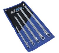 AB Tools Extra Long Double Ended Ring Spanner Aviation Wrench 8mm - 19mm 5Pc Set