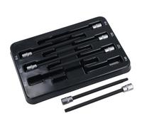 AB Tools Extra Long Torx Star Impact Bit Sockets T10 - T40 1/4In. Drive 7Pc 130mm Long