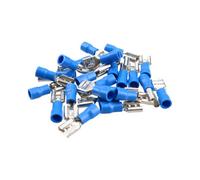 AB Tools Female Blue Electrical Cable Wire Spade Terminals Crimps Connectors 25Pc