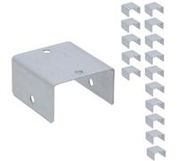 AB Tools Fence Panel Clip 44mm Galvanised Steel Bracket Holder Trellis Post Support 16Pk