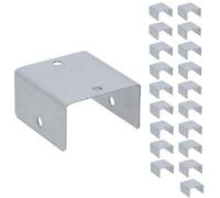AB Tools Fence Panel Clip 44mm Galvanised Steel Bracket Holder Trellis Post Support 20Pk
