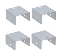AB Tools Fence Panel Clip 44mm Galvanised Steel Bracket Holder Trellis Post Support 4Pk