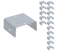 AB Tools Fence Panel Clip 50mm Galvanised Steel Bracket Holder Trellis Post Support 16Pk
