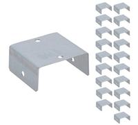 AB Tools Fence Panel Clip 50mm Galvanised Steel Bracket Holder Trellis Post Support 20Pk