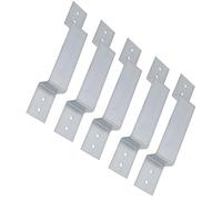 AB Tools Fence Panel Security Bracket 100mm Anti Rattle Concrete / Wood Post Clips 5Pk