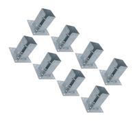 AB Tools Fence Post Bolt Down Shoe Holder Support Clamp Galvanised 75 X 75mm 8Pk