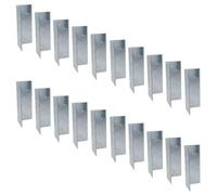 AB Tools Fence Post Extender Angle Bracket Galvanised 70 X 70 X 180mm Support 20Pk