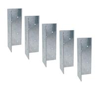 AB Tools Fence Post Extender Angle Bracket Galvanised 70 X 70 X 180mm Support 5Pk