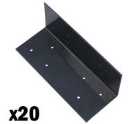 AB Tools Fence Post Extender Angle Bracket Grey 70 X 70 X 180mm Holder Support 20Pk
