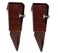 AB Tools Fence Post Holder Support Drive In Post Repair Spike 75mm X 75mm Garden Yard 2Pk
