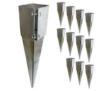 AB Tools Fence Post Holder Support Drive In Spike Galvanised 100 X 100 X 750mm 12Pk