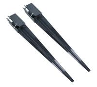 AB Tools Fence Post Holder Support Drive In Spike Grey 100mm X 100mm X 750mm 2Pk