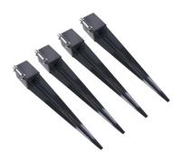 AB Tools Fence Post Holder Support Drive In Spike Grey 100mm X 100mm X 750mm 4Pk