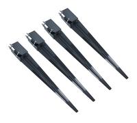 AB Tools Fence Post Holder Support Drive In Spike Grey 75mm X 75mm X 750mm 4Pk