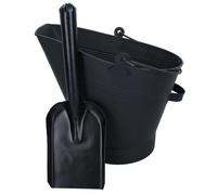 AB Tools Fireplace Waterloo Style Scuttle Wide Mouth Bucket + 5" Wide Coal Hand Shovel