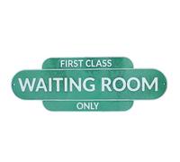 AB Tools First Class Waiting Room Sign Plaque Train Stop Railway Wall Station Gate Fence