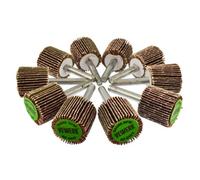 AB Tools Flap Wheel Disc Shaft Mounted Abrasive Sanding Drill 25mm 80Grit 10Pk