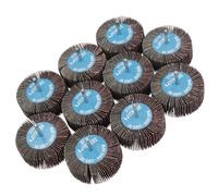 AB Tools Flap Wheel Disc Shaft Mounted Abrasive Sanding Drill 80mm 80Grit 10Pk