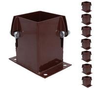 AB Tools Flush Fit Fence Post Bolt Down Shoe Holder Support Clamp 100mm X 100mm 8Pk