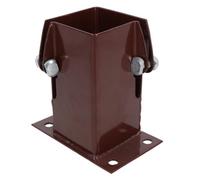 AB Tools Flush Fit Fence Post Bolt Down Shoe Holder Support Clamp 75mm X 75mm