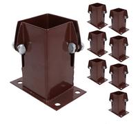 AB Tools Flush Fit Fence Post Bolt Down Shoe Holder Support Clamp 75mm X 75mm 8Pk