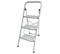AB Tools Foldable 3 Tread Step Ladder Non Slip Portable Stepladder Safety Steel Steps