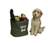 AB Tools Forest Canvas Pet Dog Toy Storage Basket 33X7Cm