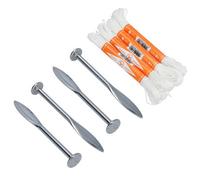 AB Tools Four Footprint Line Pins & Four Braided Nylon Chalk Line Size B 18M