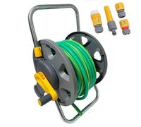 AB Tools Freestanding Assembled Garden Hose Reel And Stand 30 Metres Pipe Watering