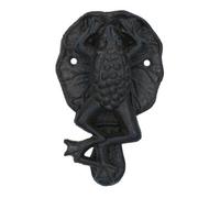 AB Tools Frog On Lily Pad Door Knocker Bell Ringer Cast Iron Garden Shed House Toad