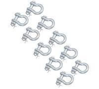 AB Tools Galvanised Bow Shackle 10 Pack Safety Pin 3/8In (10mm) 1.0T To Us Fed Spec