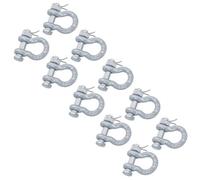 AB Tools Galvanised Bow Shackle 10 Pack Safety Pin 5/16In (8mm) 0.75T To Us Fed Spec