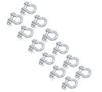 AB Tools Galvanised Bow Shackle 12 Pack Safety Pin 7/16in (11mm) 1.5T to US Fed Spec