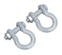 AB Tools Galvanised Bow Shackle 2 Pack Safety Pin 1-1/8In (28mm) 9.50T To Us Fed Spec