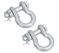 AB Tools Galvanised Bow Shackle 2 Pack Safety Pin 3/8In (10mm) 1.0T To Us Fed Spec