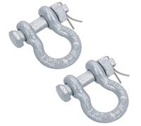 AB Tools Galvanised Bow Shackle 2 Pack Safety Pin 5/16In (8mm) 0.75T To Us Fed Spec