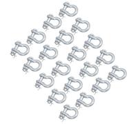 AB Tools Galvanised Bow Shackle 20 Pack Safety Pin 3/8In (10mm) 1.0T To Us Fed Spec