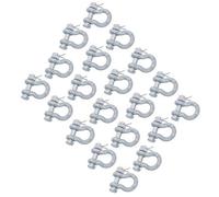 AB Tools Galvanised Bow Shackle 20 Pack Safety Pin 5/16In (8mm) 0.75T To Us Fed Spec