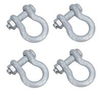 AB Tools Galvanised Bow Shackle 4 Pack Safety Pin 3/4In (19mm) 4.75T To Us Fed Spec