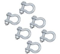AB Tools Galvanised Bow Shackle 6 Pack Safety Pin 3/4In (19mm) 4.75T To Us Fed Spec
