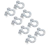 AB Tools Galvanised Bow Shackle 8 Pack Safety Pin 1/2In (12.5mm) 2.0T To Us Fed Spec