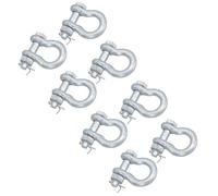 AB Tools Galvanised Bow Shackle 8 Pack Safety Pin 7/16in (11mm) 1.5T to US Fed Spec