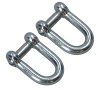 AB Tools Galvanised D Shackle 6mm with Countersunk Pin 2 PACK Chain Link Chandlery